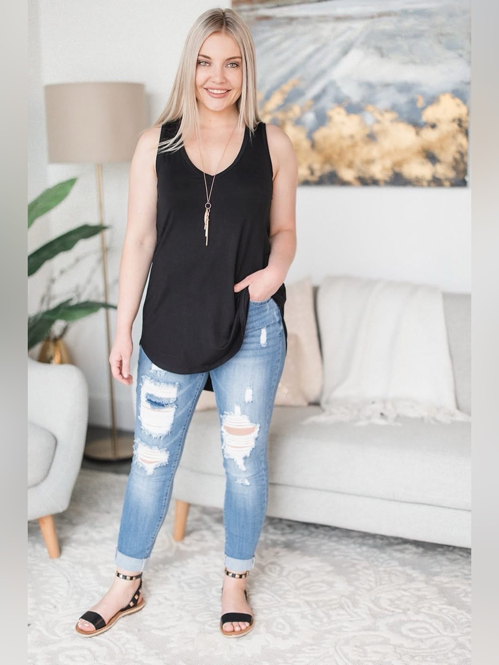 Mad About You Tank (NWT) 🍒 Black, Oversized XS/S on tag
